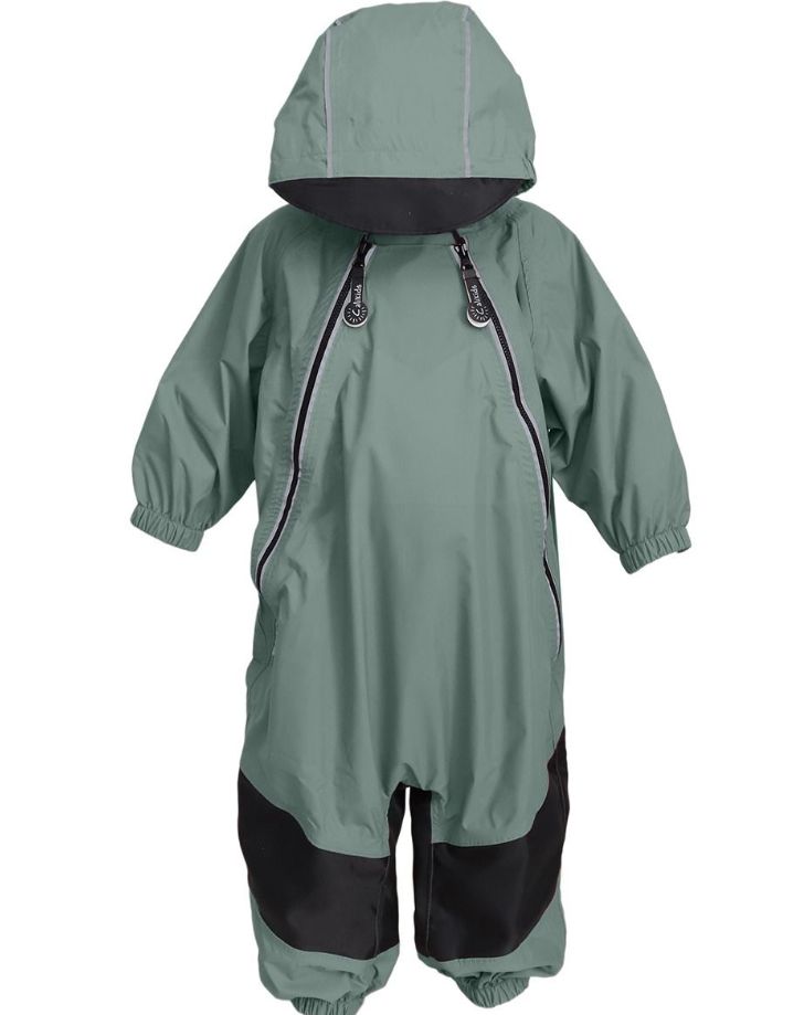 Waterproof Shell Unlined Rain Suit, Colour: Sage, Size: 12m