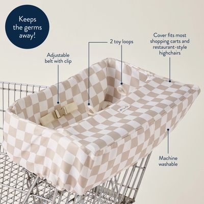 Checkerboard Itzy Shopping Cart Cover