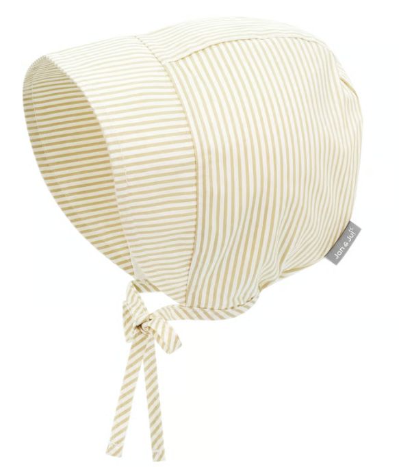 Baby Bonnet Beige Stripe