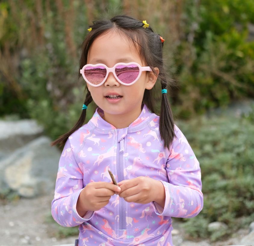 Soft Pink Heart Sunglasses M