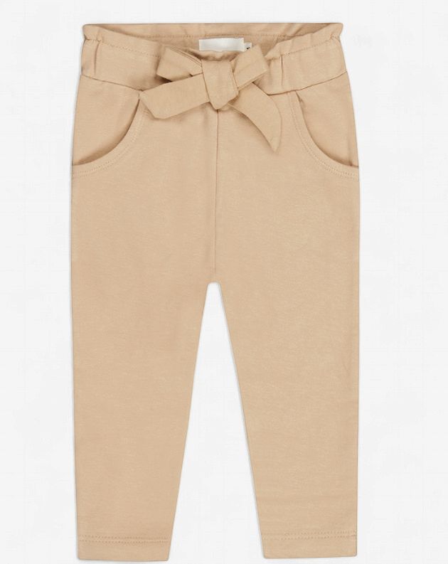 Dirkje Beige Bow Pants 6mo to 24mo left