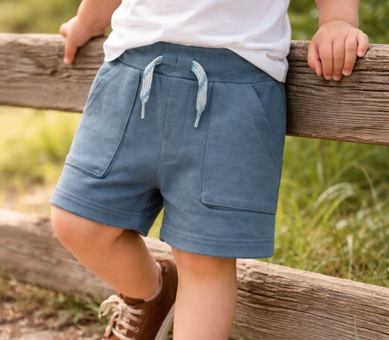 Dirkje Steel Blue Shorts 6mo to 24mo Dirkje Steel Blue Shorts 6mo to 24mo