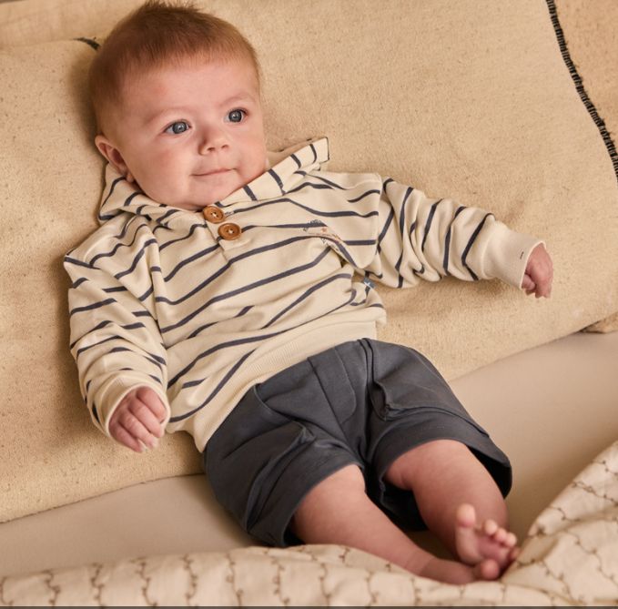 Dirkje Steel Blue Shorts 6mo to 24mo