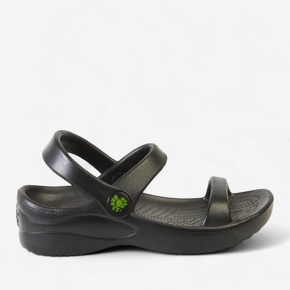 Black 3-Strap Sandals