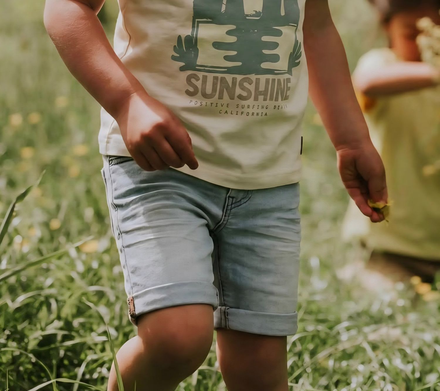 Kokonoko Grey Jean Shorts 3T &amp; 6T Left