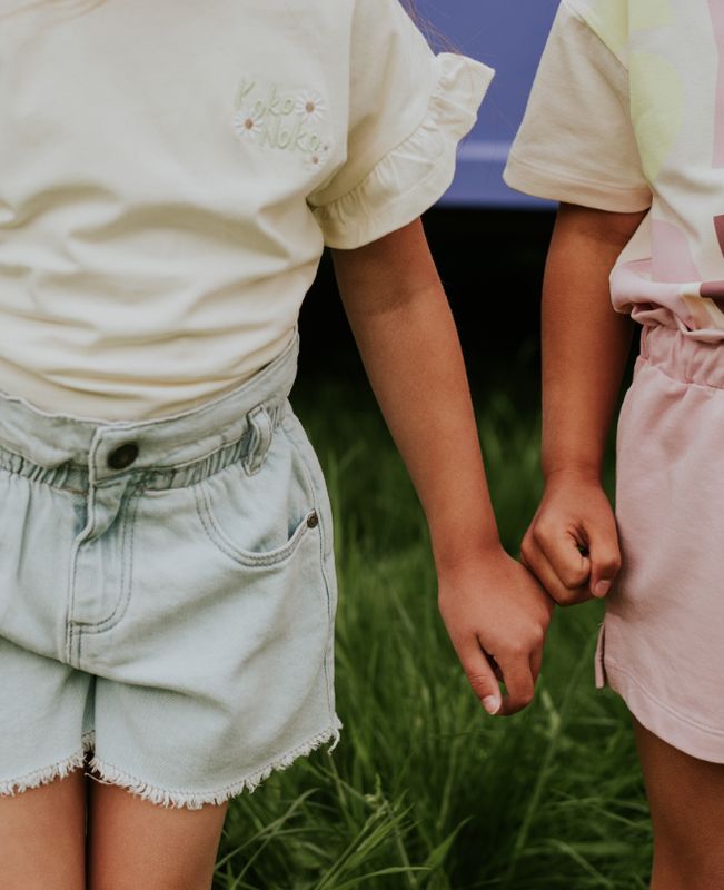 Kokonoko Light Denim Shorts Girls 2T-6T