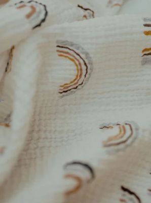 Organic Cotton Muslin Swaddle – Rainbow