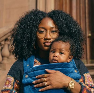 Velvet Baby Carrier - True Blue