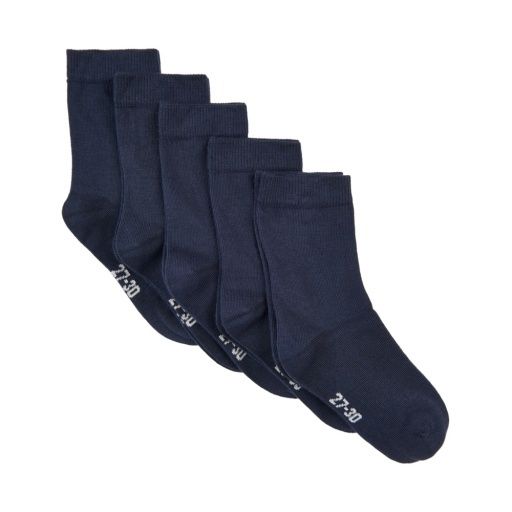 Dark Navy 5pk Ankle Socks, Size: 12-24m