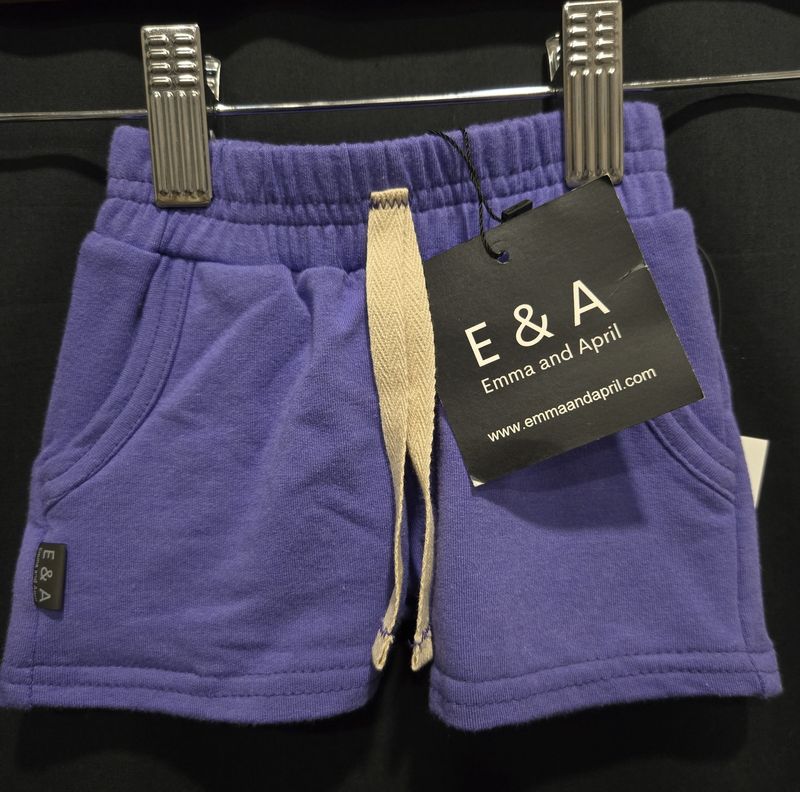 Used 0-6m Emma and April Purple Shorts