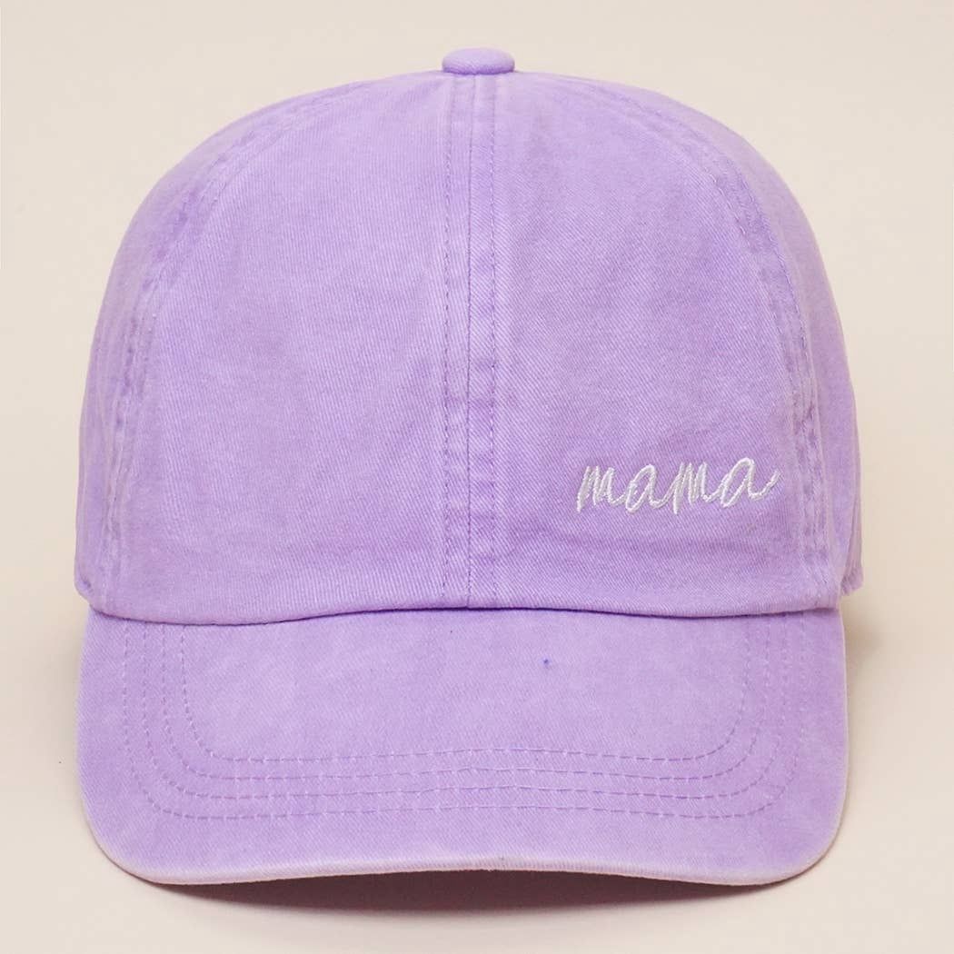 Mama Baseball Cap: LAVENDER
