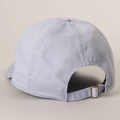 Daisy Bloom Cotton Cap: DENIM