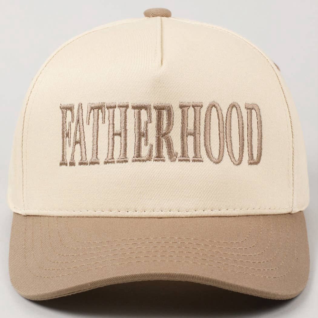 FATHERHOOD Trucker Hat: Beige