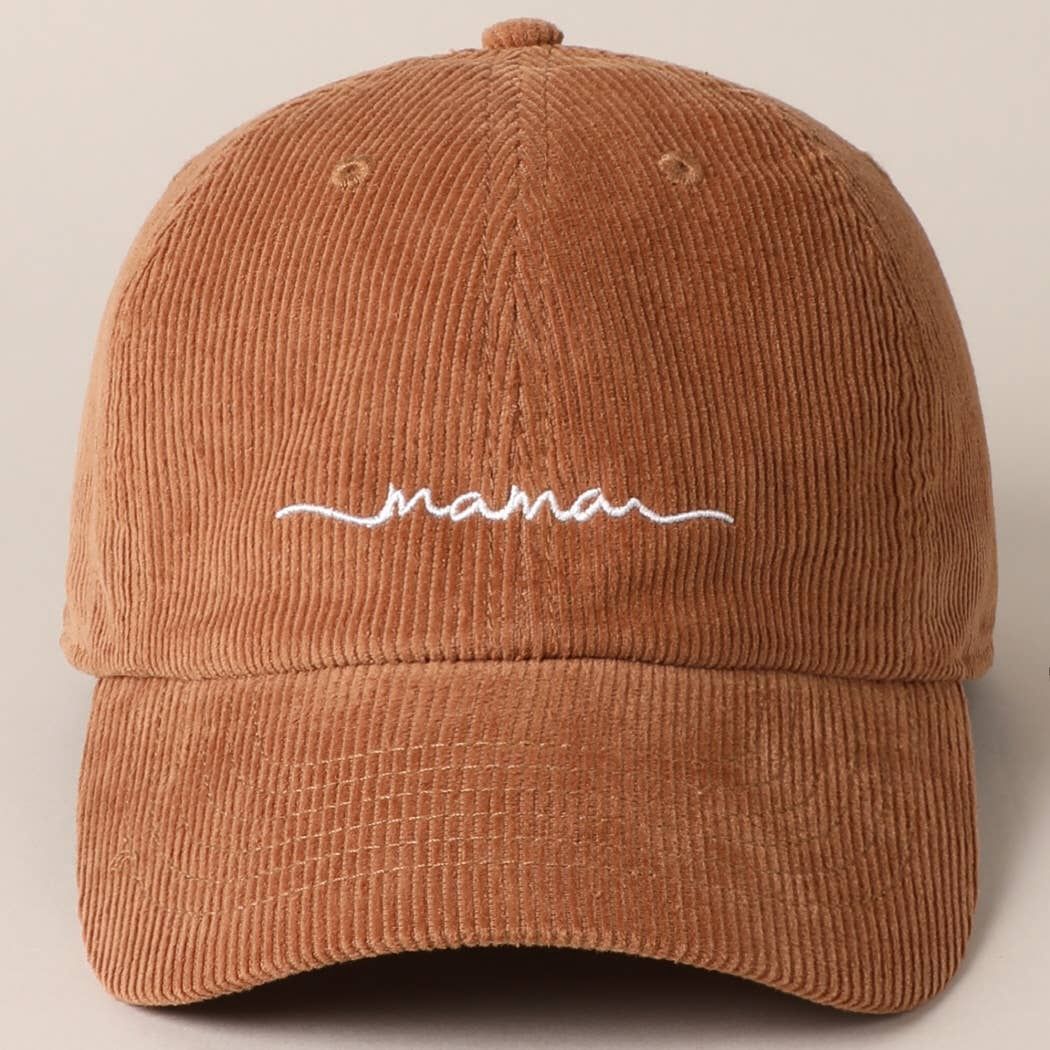 Mama Corduroy Cap: MOCHA