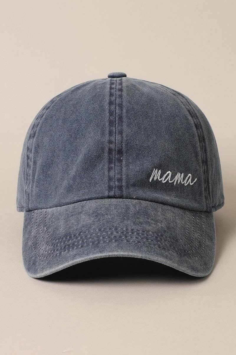 Mama Baseball Cap: NAVY