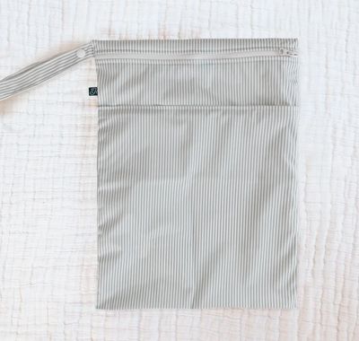 Gray Striped Wet Bag