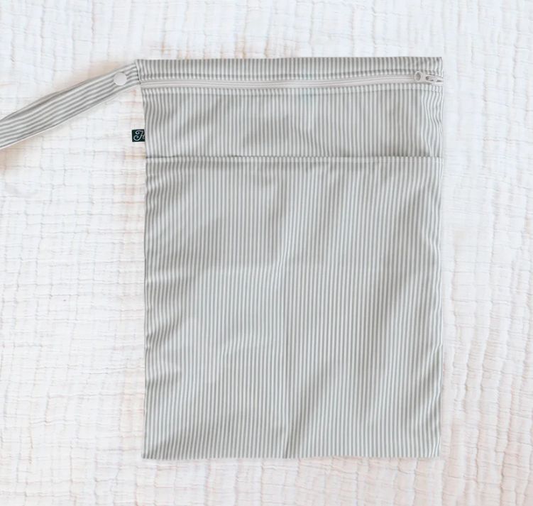 Gray Striped Wet Bag