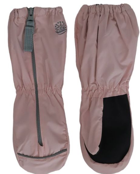 Long Waterproof Mittens, Colour: Blush, Size: 18m-3y