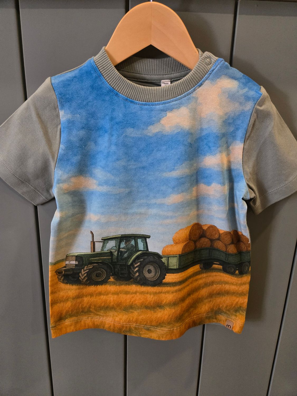 Minymo Green Tractor Tshirt, Size: 18m