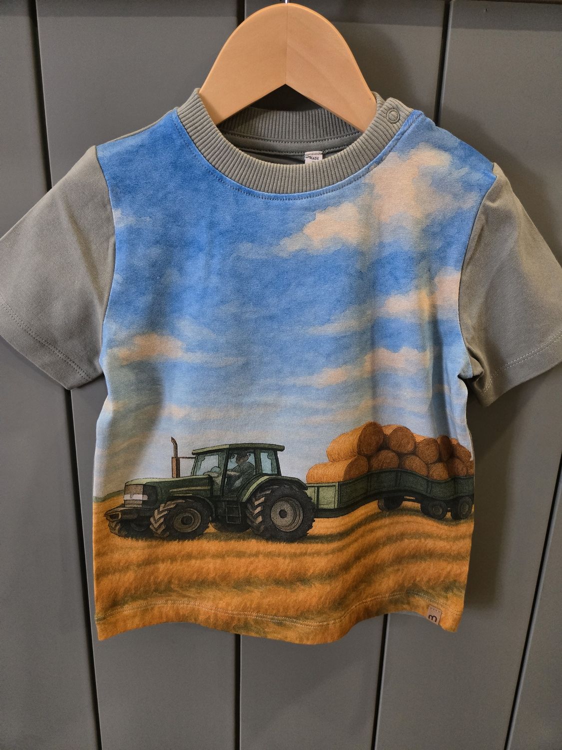Minymo Green Tractor Tshirt, Size: 18m