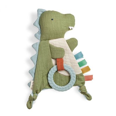 Bitzy Crinkle™ Sensory Toy With Teether: Dino