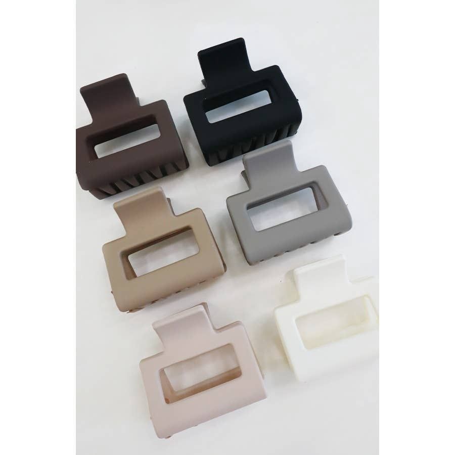 Neutral Color Super Mini Rectangle Hair Claw Set