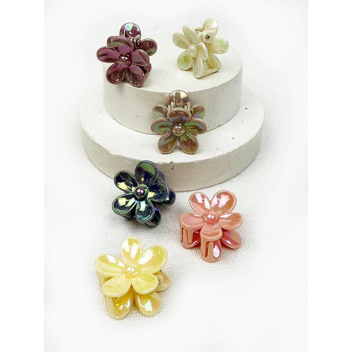 Mini Sparkling Flower Hair Claw