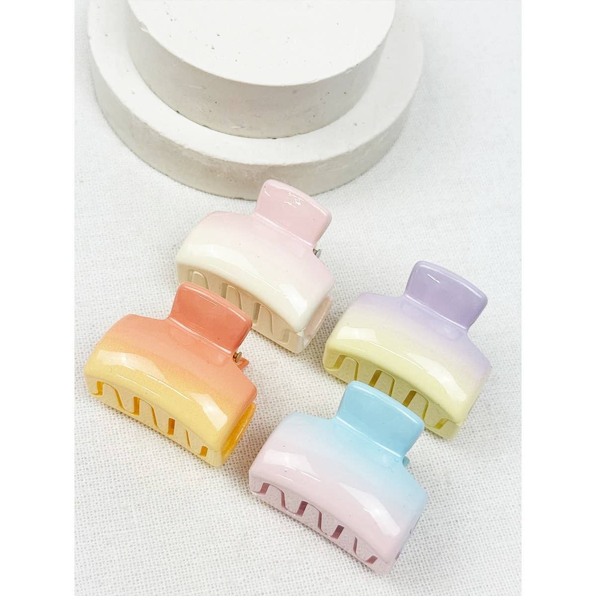 Ombre Rectangle Shape Mini Hair Claw