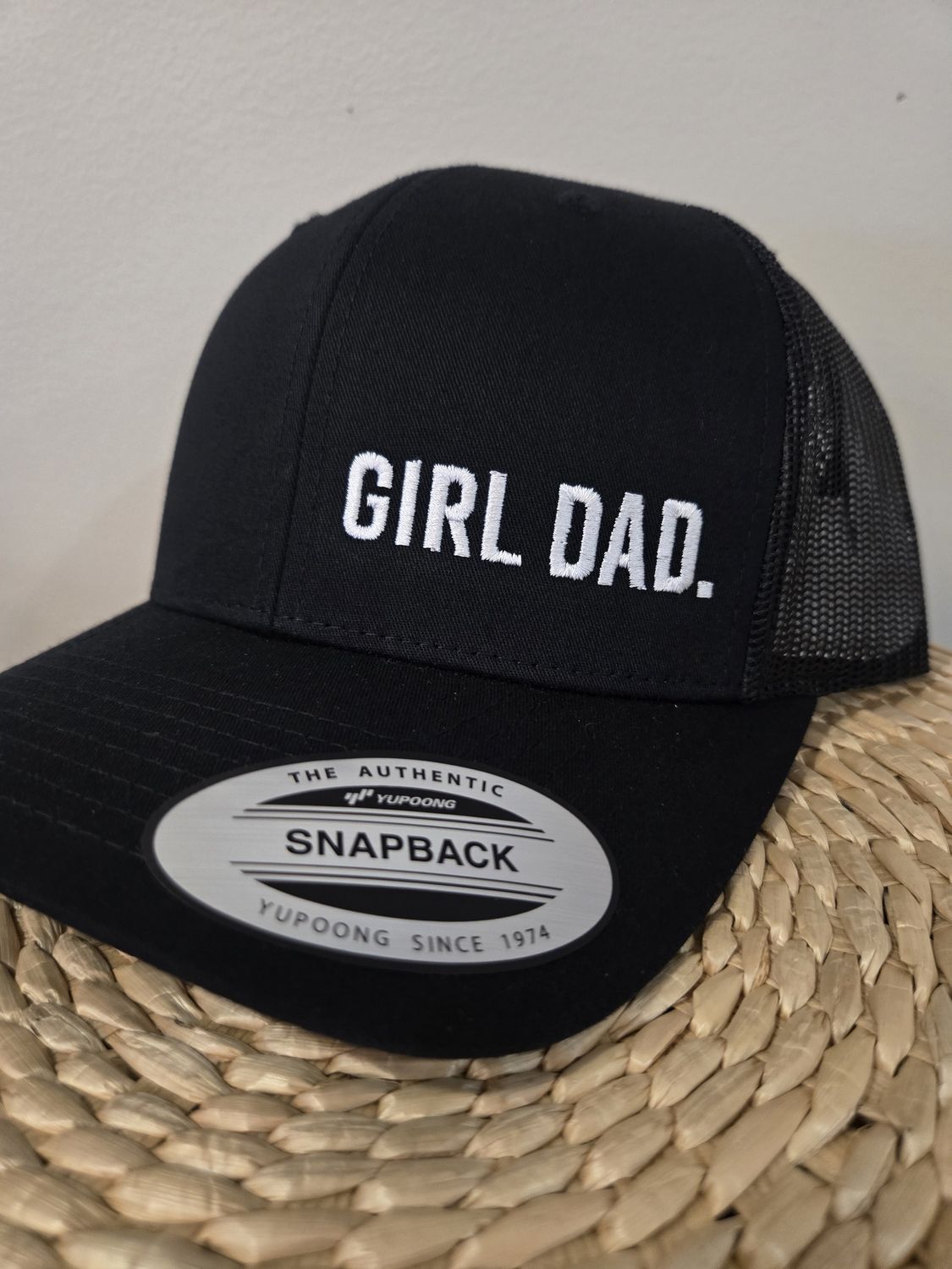 Girl Dad Snapback Hat, Colour: Black