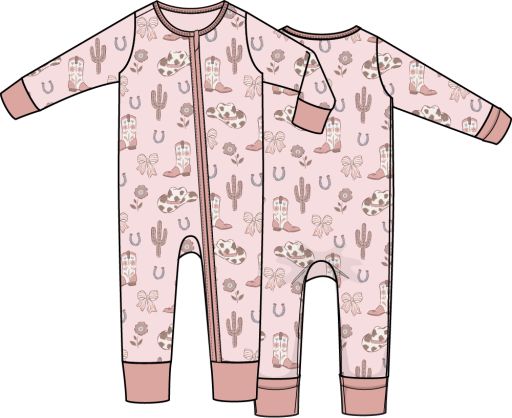 Cowgirl Boots and Bows - Convertible Romper, Size: 6/12M