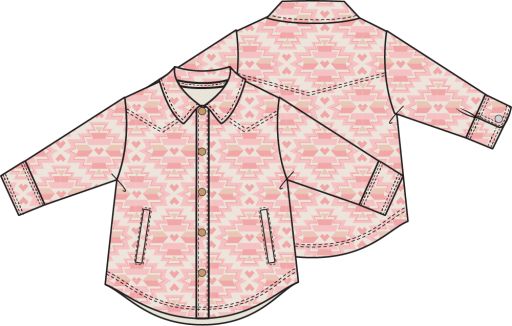 Soutwest Pink Fleece - Fleece Sh-acket Pink, Size: 18/24M