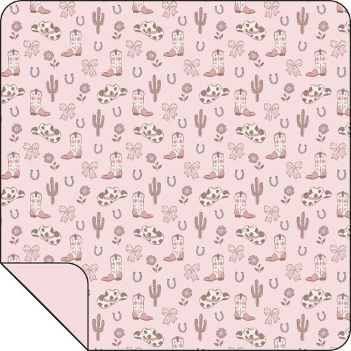 Cowgirl Boots and Bows - Swaddle Blanket