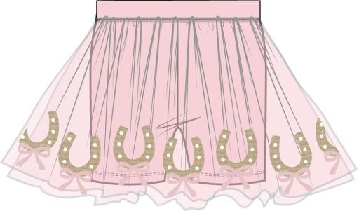 Horseshoe - Tutu Skirt with Bike Shorts, Size: 1/2Y