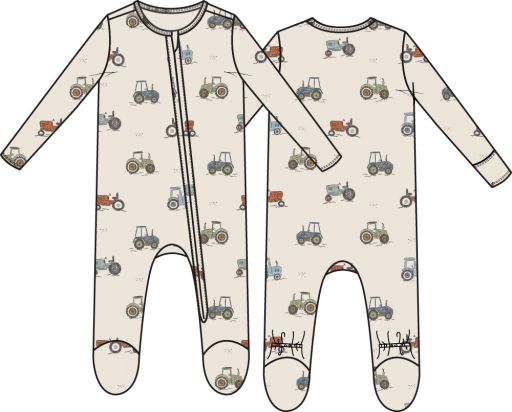 Future Farmer - 2 Way Zipper Footie, Size: NB