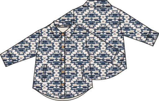 Southwest Navy Fleece - Fleece Sh-acket Navy, Size: 18/24M
