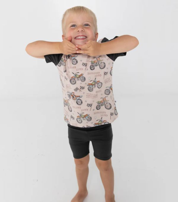 T-shirt + Biker Short Set - Dirt Bike 24mo to 6T