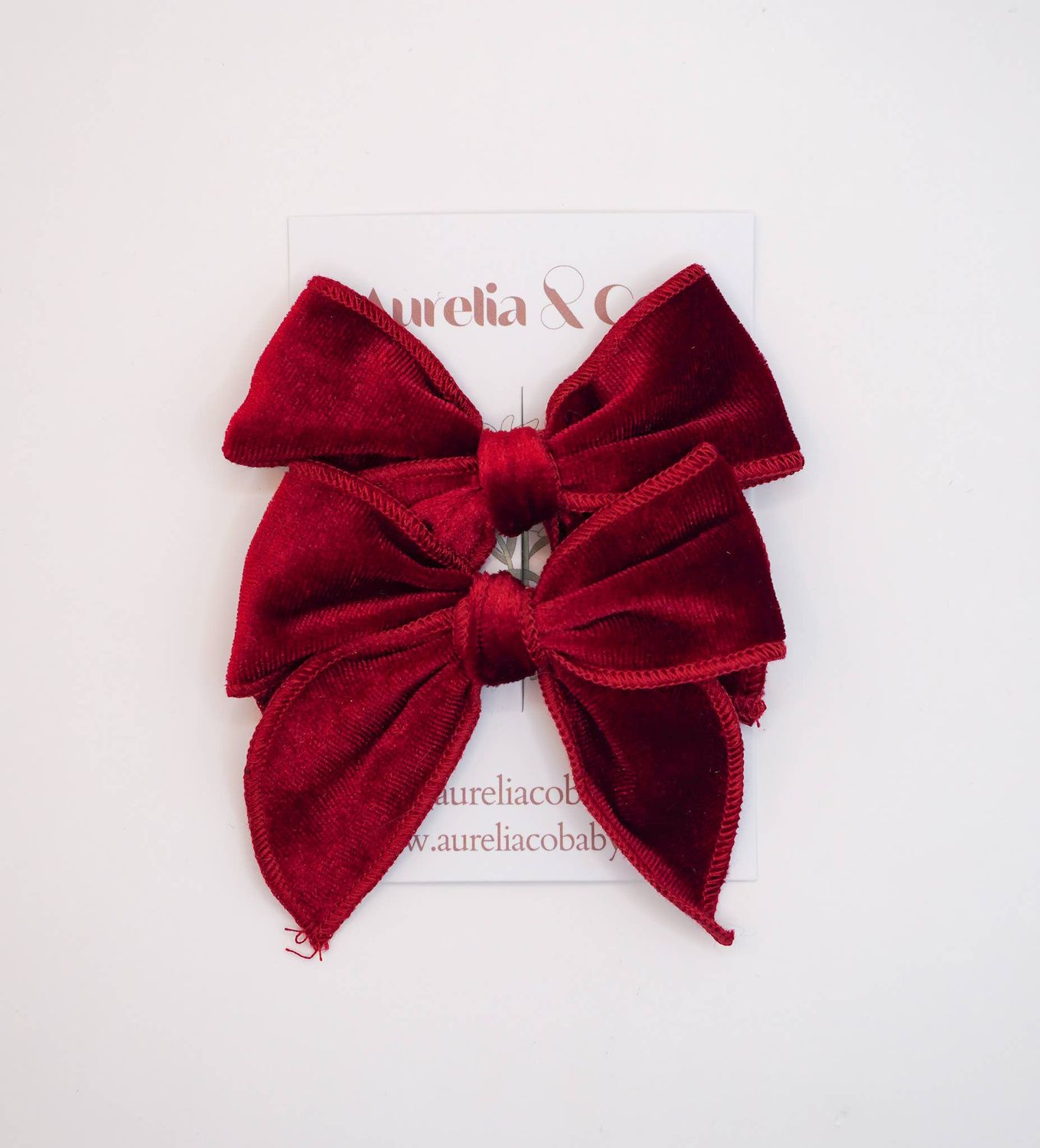 Luxe Velvet Fable Hair Bows for Holiday Christmas 2025: Wine