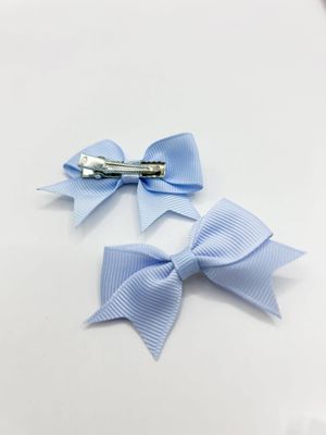 Pastel Ribbed Baby Bow Clips – Soft &amp; Elegant: Lavender