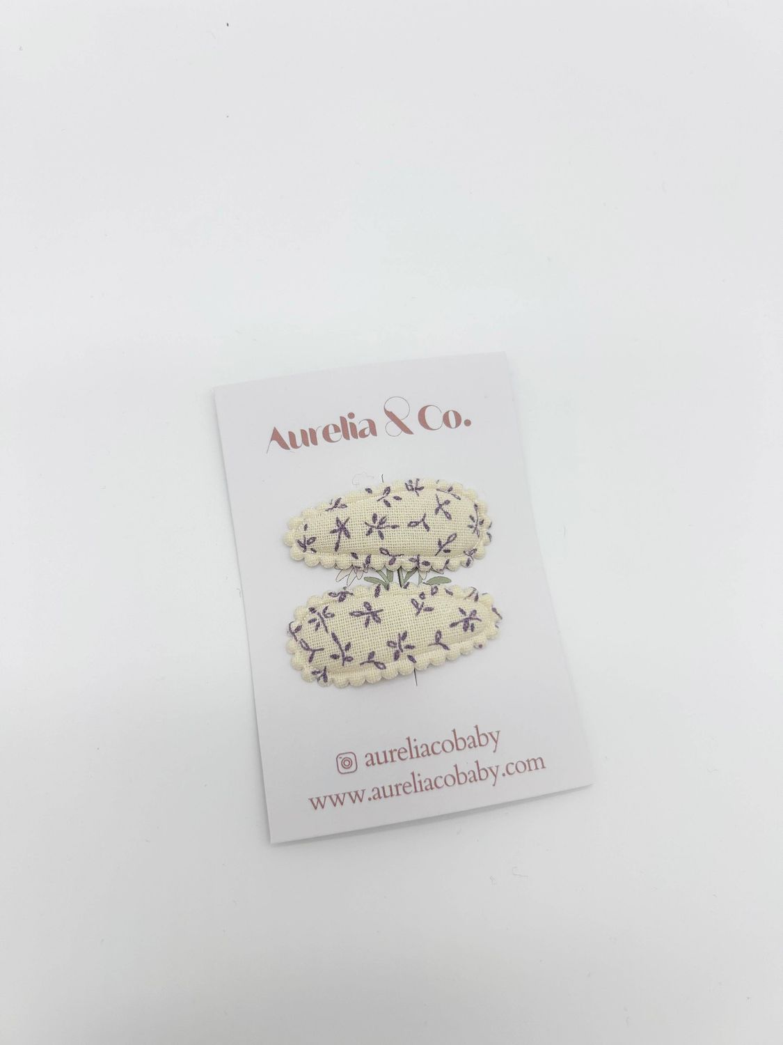 Mini Floral Baby Fabric Hair Barrettes: Floral