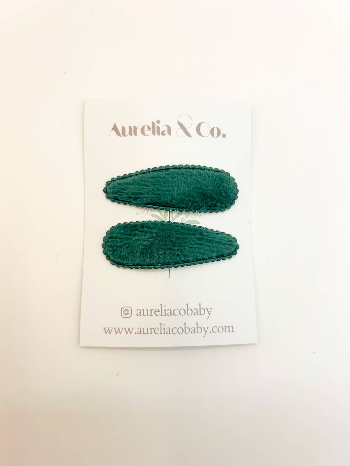 Soft Touch Hair Barrettes for Babies and Kids: Green