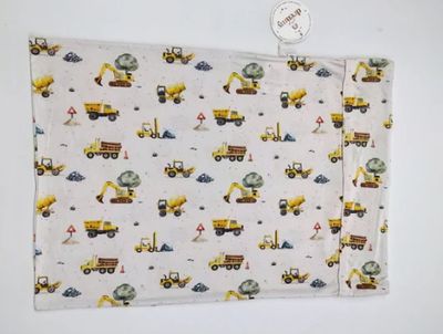 Diggers & Movers Pillowcase - bamboo