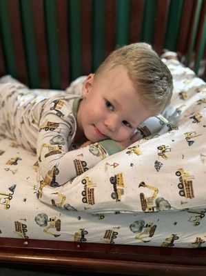 Diggers & Movers Pillowcase - bamboo