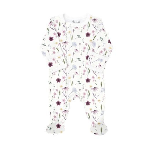 Floral on Cream Sleeper, Size: N