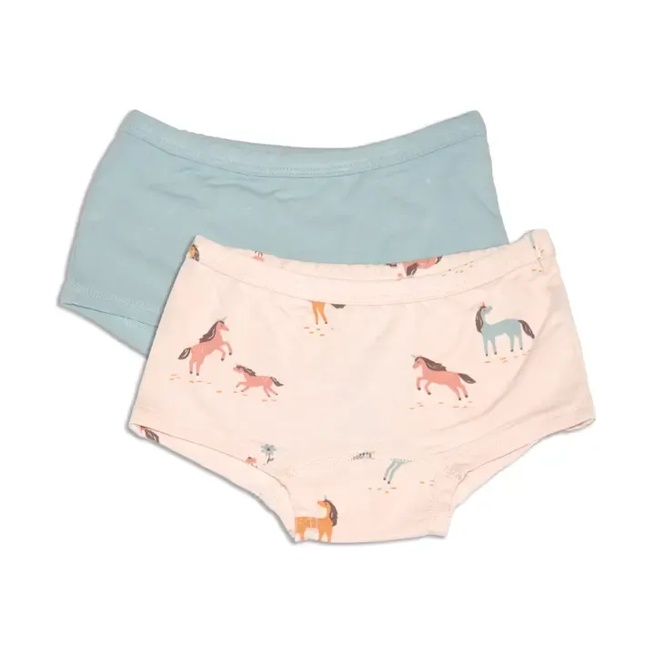 Silkberry Girls Boyshorts 2Pk Unicorn