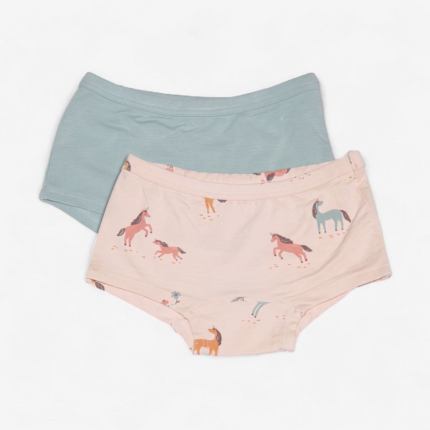 Silkberry Girls Boyshorts 2Pk Unicorn