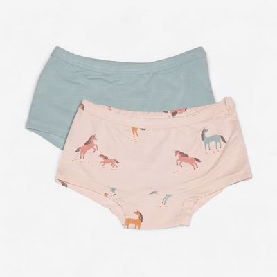 Silkberry Girls Boyshorts 2Pk Unicorn