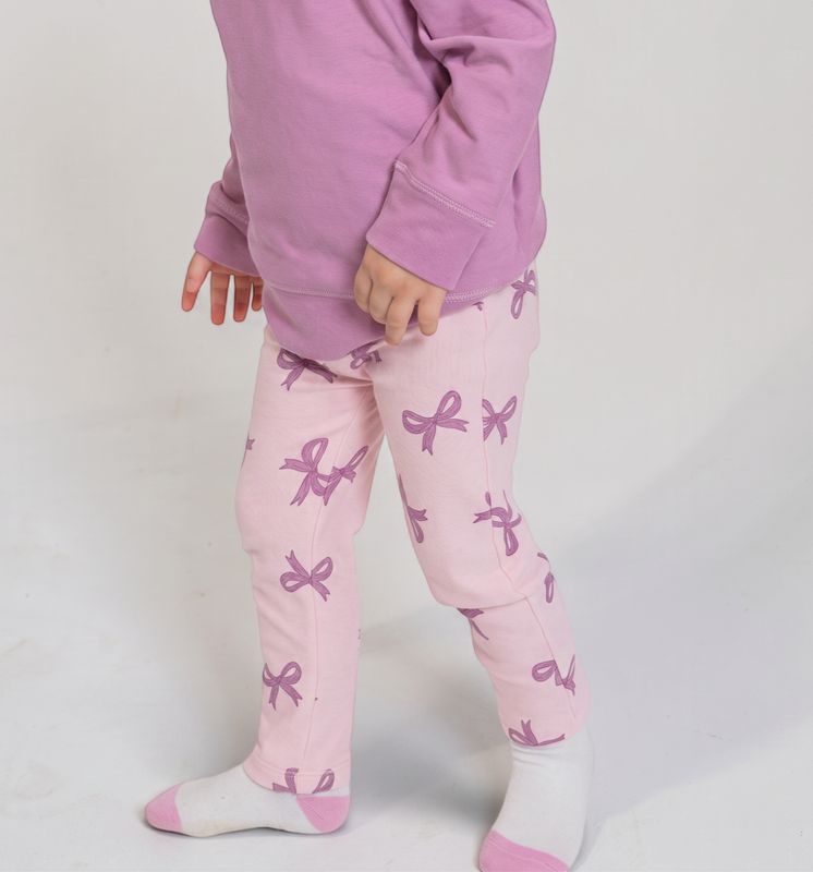 Silkberry Fleece Leggings Bow