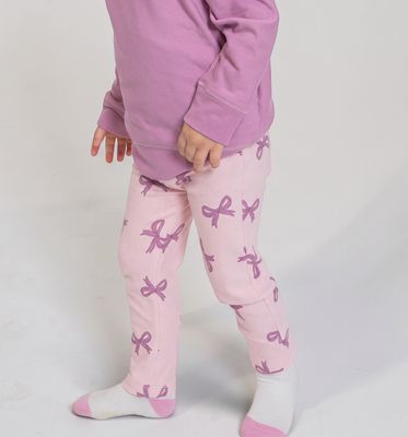 Silkberry Fleece Leggings Bow