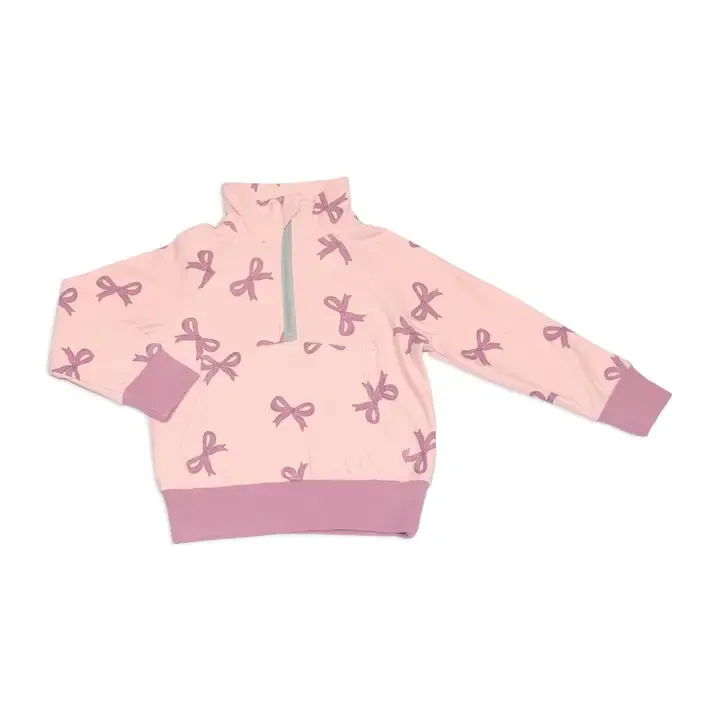 Silkberry Fleece Half Zip Bow