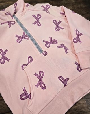 Silkberry Fleece Half Zip Bow